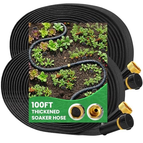 MIXC 2026 Thickened Flat Soaker Hose 100Ft Garden Drip