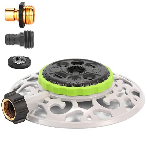 Sanpaint Turret Pattern Sprinkler, 8-Pattern Stationary...