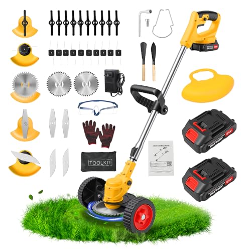 24V Electric Weed Wacker Cordless Grass Trimmer 3-in-1 Kit