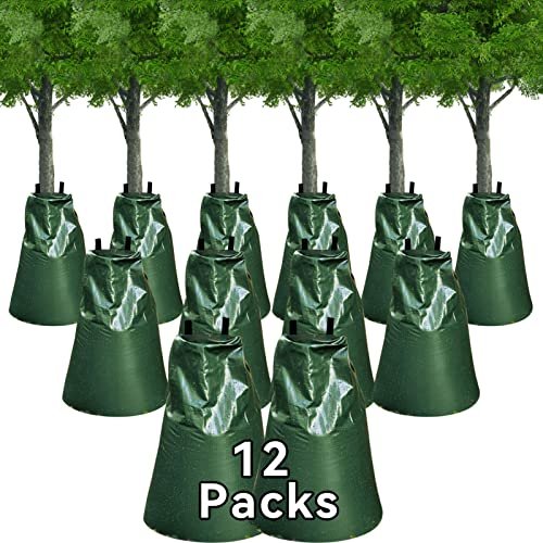 12 Pack Slow Release Tree Watering Bags 20 Gallon Zippered