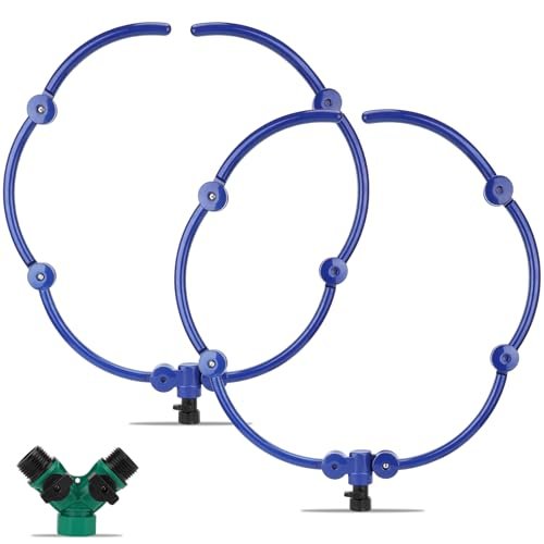 2Pcs 360° Tree Water System Tree Watering Ring with Splitter