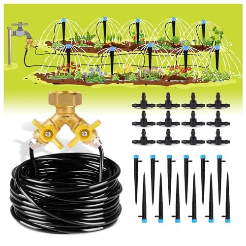HIRALIY 50ft Drip Irrigation Kit Plant Watering System...