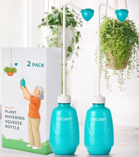 VEOJEIN Longest Spout Plant Watering Squeeze Bottle for...