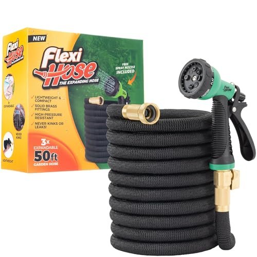 Flexi Hose Expandable Garden Hose with 8 Function Nozzle