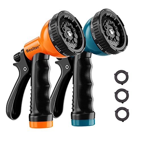 Garden Hose Nozzle Sprayer: 2 Pack 10 Watering Patterns...