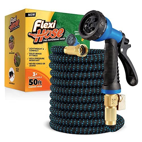 Flexi Hose Expandable Garden Hose with 8 Function Nozzle,...