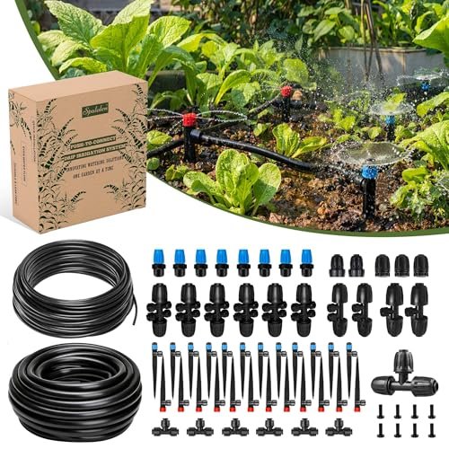 Spalolen Drip Irrigation System Push-to-Connect Garden...