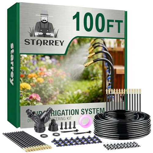 Starrey Drip Irrigation System, 2026-Upgrade 100Ft 1/4