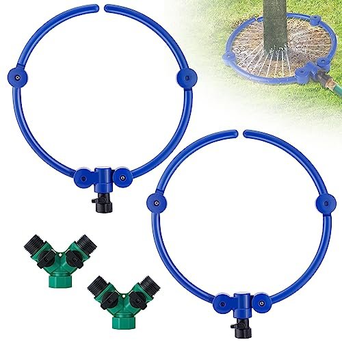 2Pcs 360° Tree Water Sprinkler, Adjustable Tree Watering...