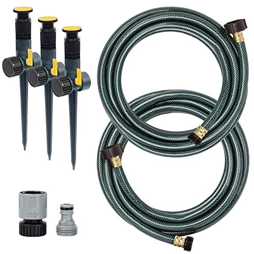 Melnor 65191AMZ Adjustable Spike Set Sprinkler Bundle,...