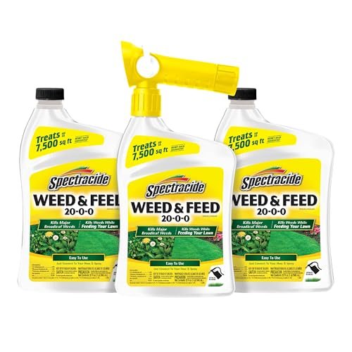 Spectracide Weed & Feed 20-0-0, 3 Count, Kills Broadleaf...