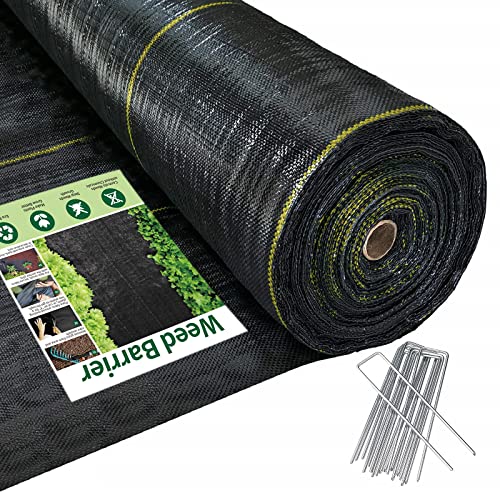 Sunocity 4ft x300ft Black Weed Barrier 3.5oz Heavy Duty...