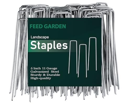 FEED GARDEN 6 Inch 50 Pack Hot-dip Galvanized Landscape...