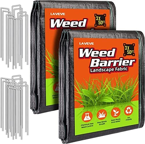 LAVEVE 3FT x 100FT Weed Barrier Landscape Fabric Heavy Duty