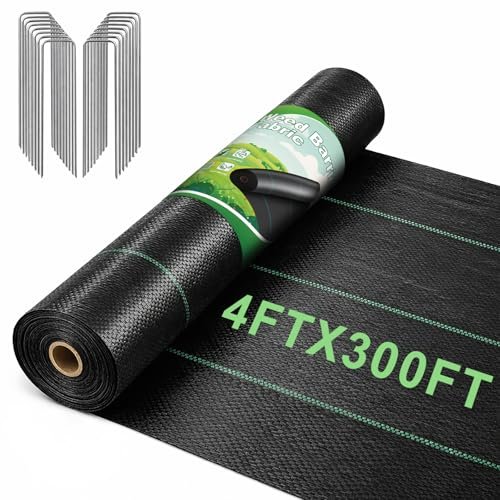 FEED GARDEN 4FT x 300FT Landscape Fabric Heavy Duty Weed