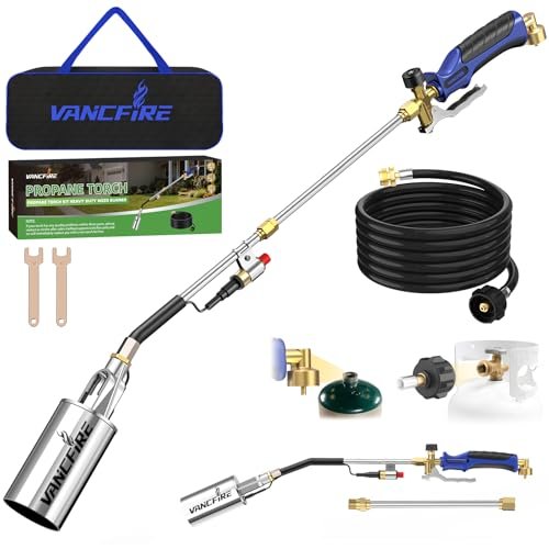 Propane Torch Weed Burner Kit with Storage Bag, High Output