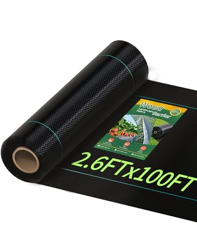 Pterying 2.6ftx100ft Weed Barrier Landscape Fabric Heavy...