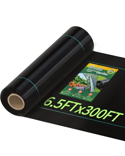 Pterying 6.5ftx300ft Weed Barrier Landscape Fabric Heavy...