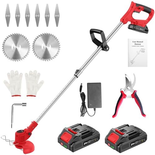 Weed Wacker 21V, Bamse Cordless String Trimmer with 2...