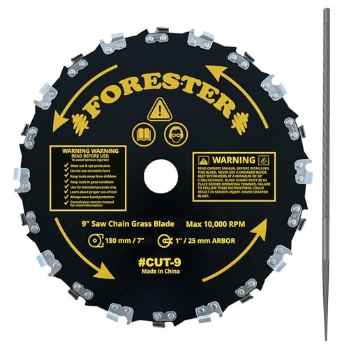 Forester Chainsaw Brush Cutter Blade + File Set 9in 20T