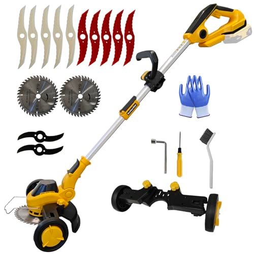 Electric Weed Wacker Cordless Eater Battery Powered 4-in-1...