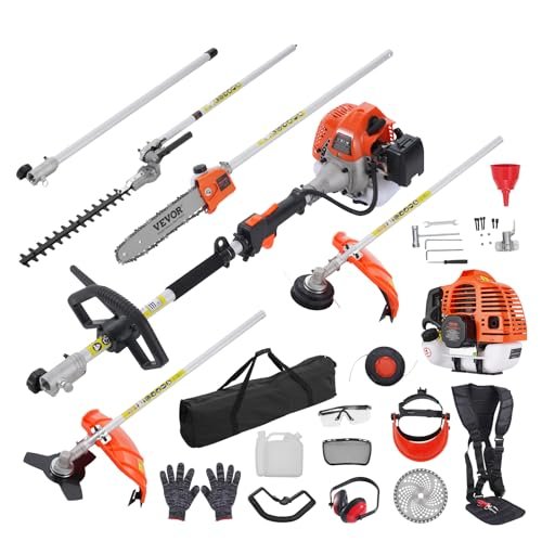 VEVOR 52cc Gas-Powered 6-in-1 Multi-Functional Trimmer -...