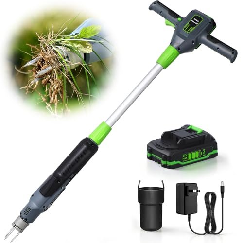 Weed Puller Tool, 21V Powerful Garden Tools 3-Claw Steel...
