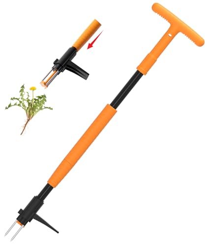 Weed Puller Tool, Fully Stand Up Weeding with 3 Claws