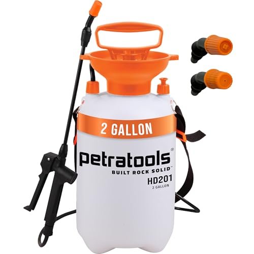 Petratools 2 Gallon Pump Sprayer - HD201 for Weeds, Lawn