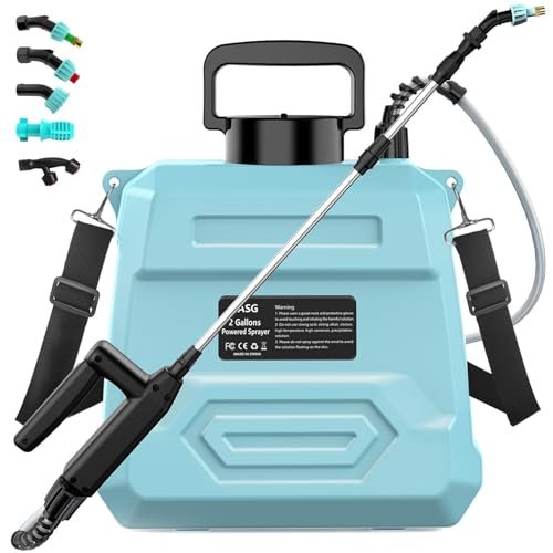 VASG Battery Powered Garden Sprayer 2 Gallon, USB...