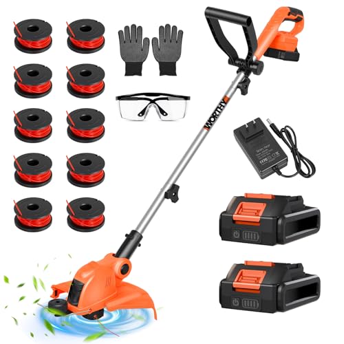 21V Weed Wacker Weed Eater: Electric String Trimmer Edger...