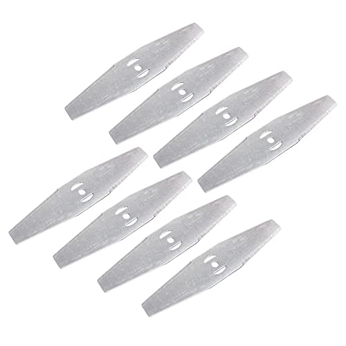 Emiif 8 Pcs Metal Lawn Mower Saw Replacement Blades