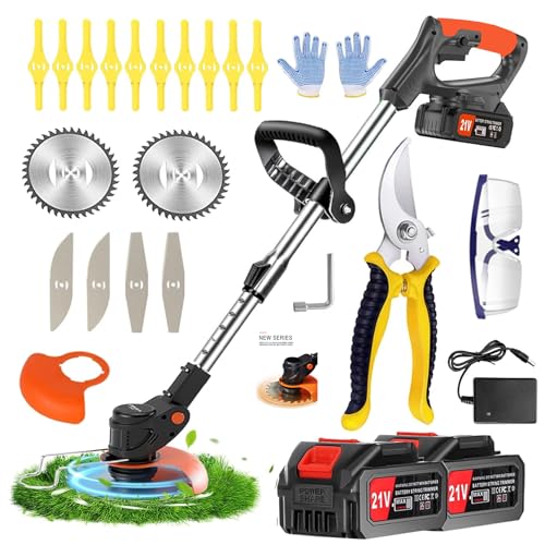 Weed Wacker,Electric Weed wackers with 2pcs 21V Cordless...