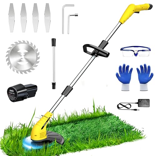 Aokia Electric Weed Wacker Cordless, 12V Battery Grass...