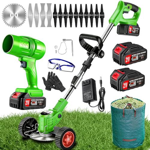 Cordless Weed Wacker Electric Battery Powered 21V...