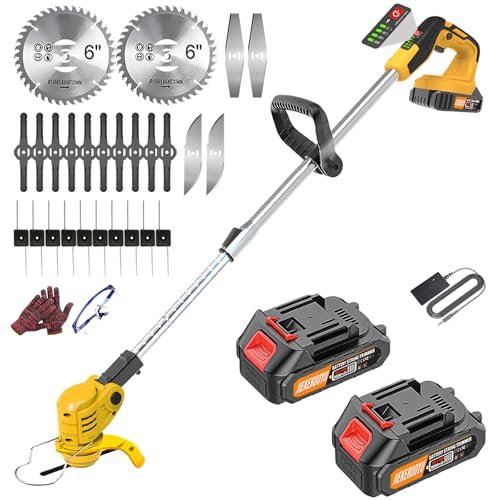 Weed Wacker, Cordless Weed Trimmer Battery Powered 3-in-1...