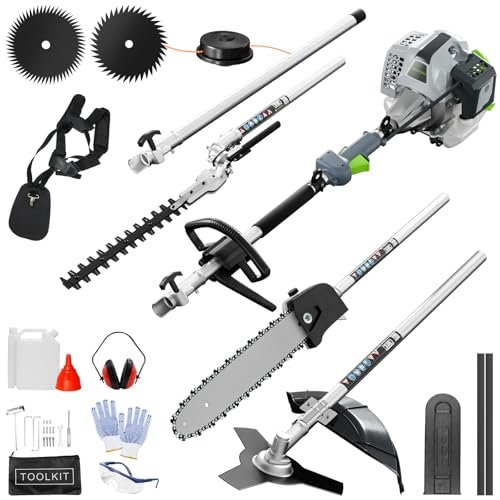 6-IN-1 Multi-Functional Weed Wacker Gas Powered, 52CC...