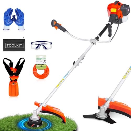 Dnveey 52CC Weed Wacker Gas Powered, 3-in-1 Trimmer Brush...