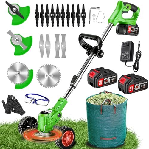 Cordless Weed Wacker Eater Electric Weed Trimmer No-String