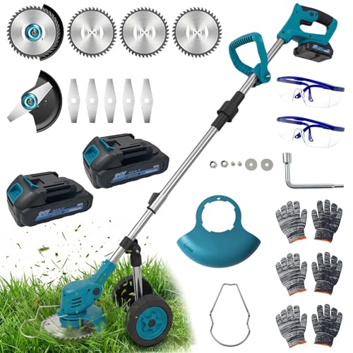 Cordless String Trimmers Electric Weed Wacker Foldable...