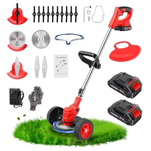 ALSO GO 24V Electric Weed Wacker, Cordless 3-in-1 Grass...