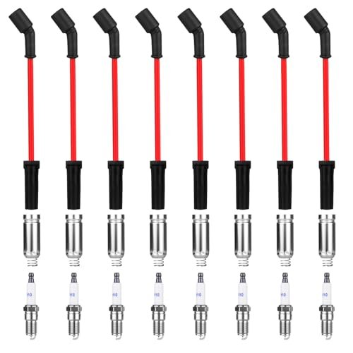 8 Pcs Spark Plug Wires Set & Iridium Plugs GM