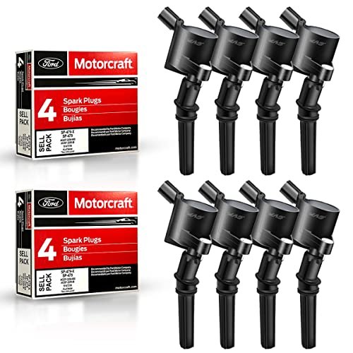 MAS Ignition Coil DG508 & Motorcraft Spark Plug for Ford