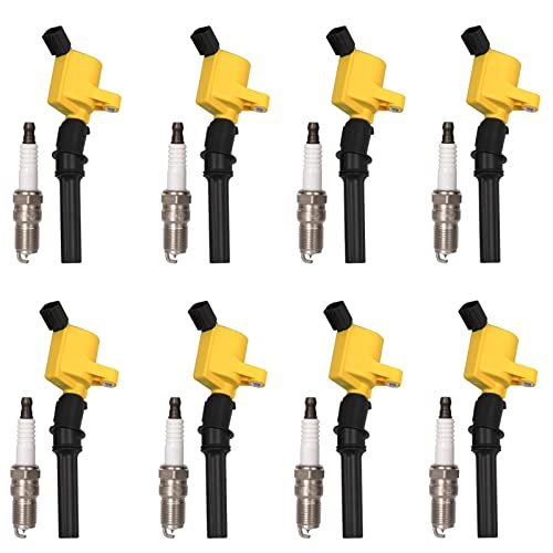 Set of 8 DG508 Ignition Coils and Spark Plugs Ford