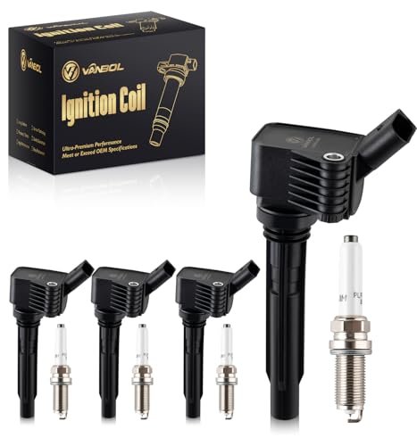 VANBOL Set of 4 Ignition Coil Pack & Spark Plug
