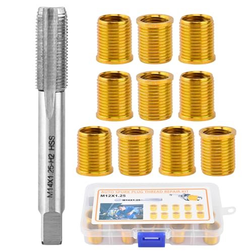 NINEFOX Spark Plug Thread Repair Kit M12x1.25, 11-Piece Set