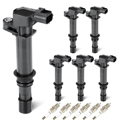 Set of 6 Ignition Coil Pack with Spark Plugs 3.7L