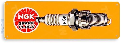Tinworld NKG Spark Plug Metal Decor Auto Shop Sign