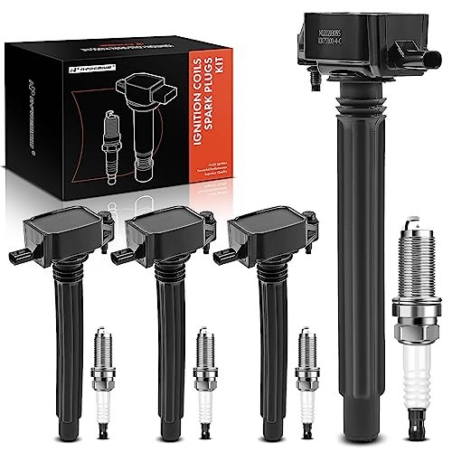 A-Premium Set of 4 Ignition Coil Pack and Iridium Spark