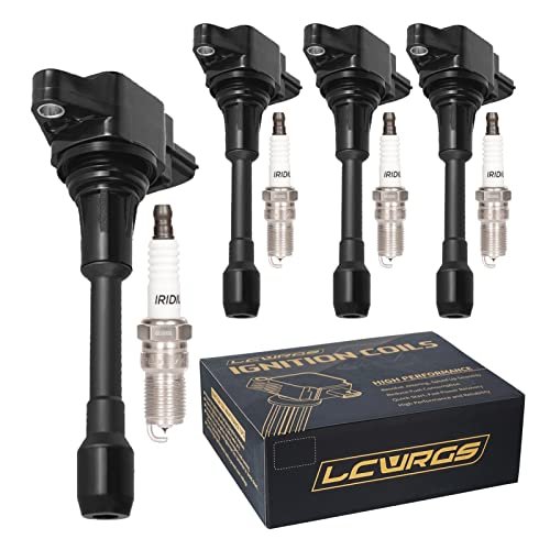 Set of 4 Ignition Coil Pack and Nissan Spark Plugs